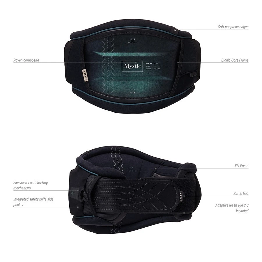 2023 Mystic Gem BK Womens Kiteboarding Waist Harness - Black/Glitter Discounts Apply ! 7 2023 Mystic Gem BK Womens Kiteboarding Waist Harness - Black/Glitter Discounts Apply ! - Image 5