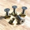 M8 Hydrofoil Brass Track Nuts(4) And Stainless Steel M8 X 25mm Mounting Screws(4) Discounts Apply ! -Wingboarding Shop foilmount m8 brass track nut screw set 1